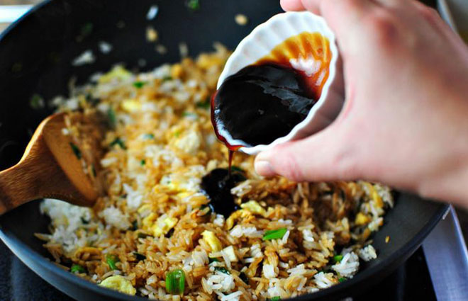 рецепт блюда с рисом и соевым соусом