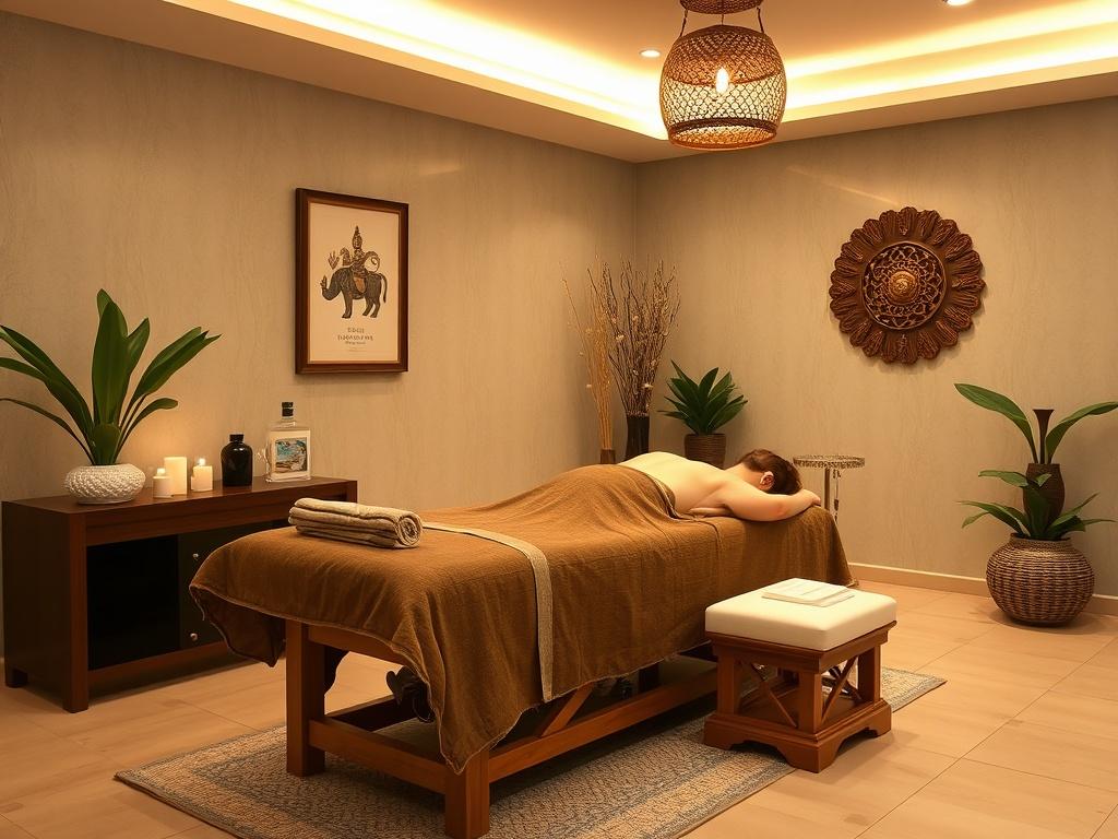 Thai massage at the salonфото